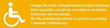 Informacja dla osób z niepełnosprawnością ruchową